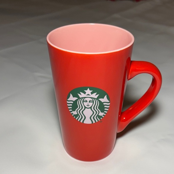 Starbucks Other - Starbucks Red Mug with Pink Interior